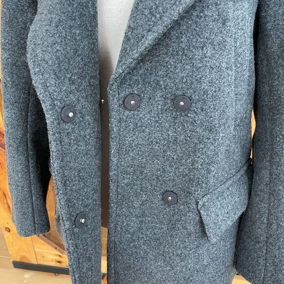 H & M snap front gray jacket, size 2 - Picture 5 of 6